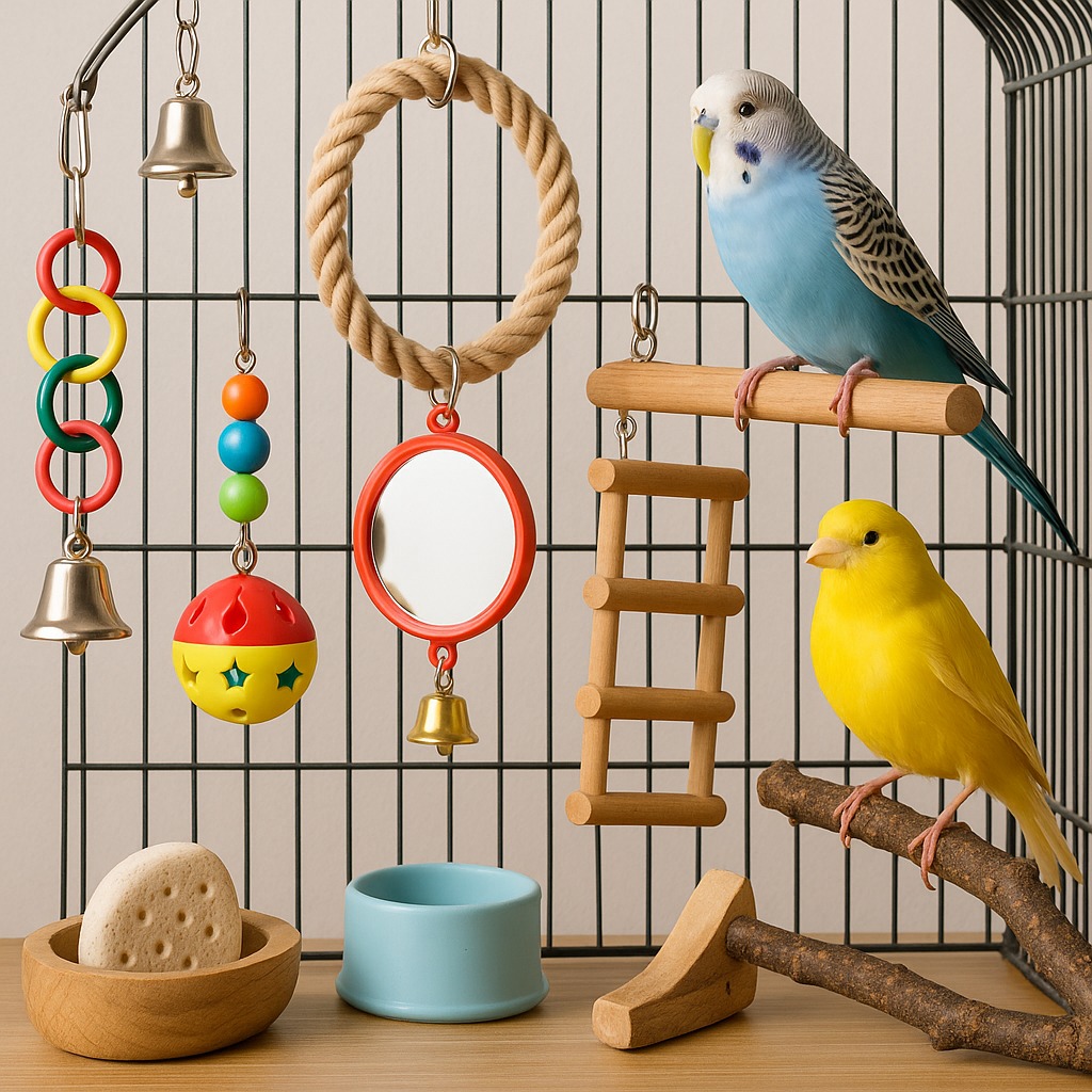 Игрушки и аксессуары для птиц