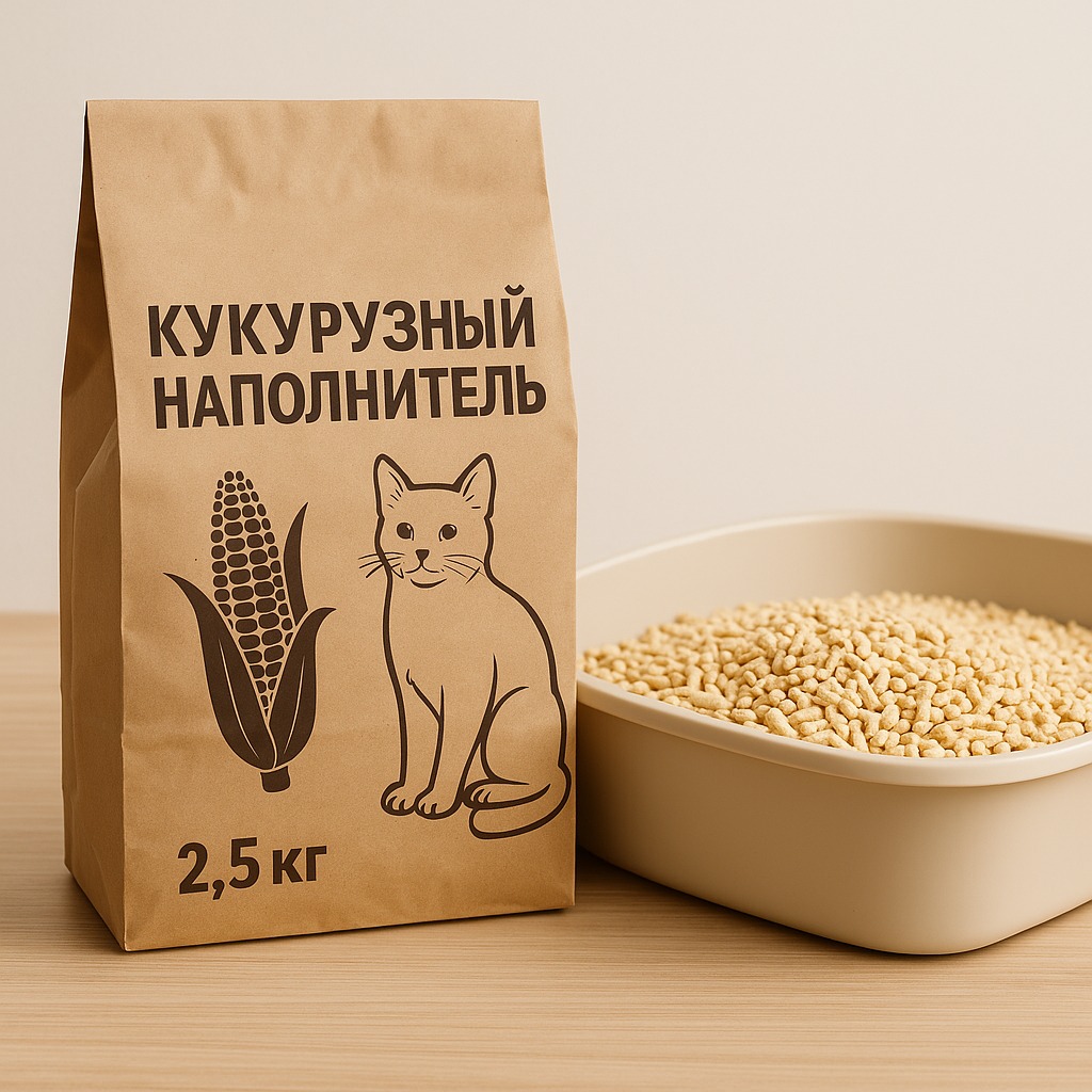 Кукурузный наполнитель для кошачьего туалета