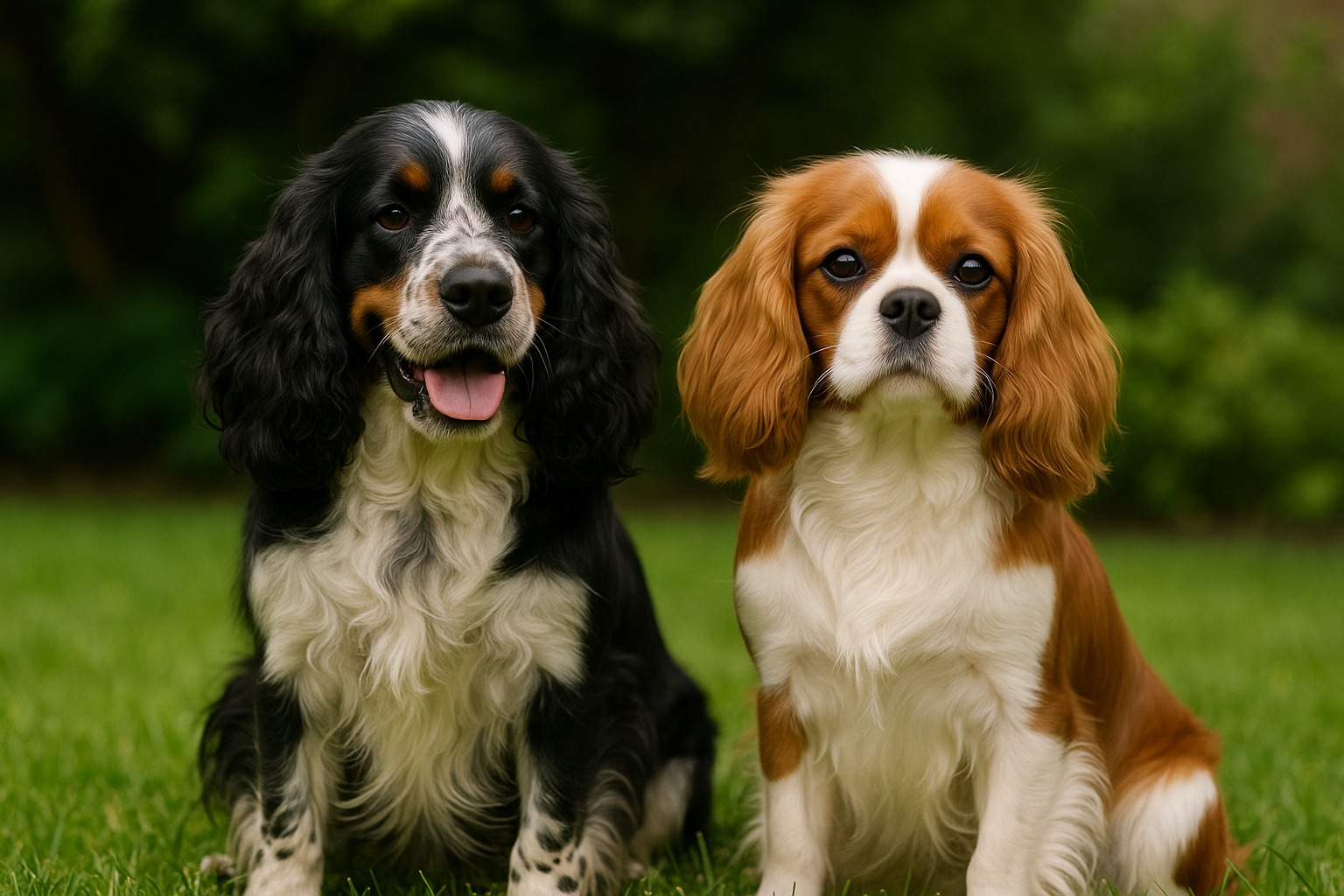 Кокер-спаниель и кавалер-кинг-чарльз-спаниель