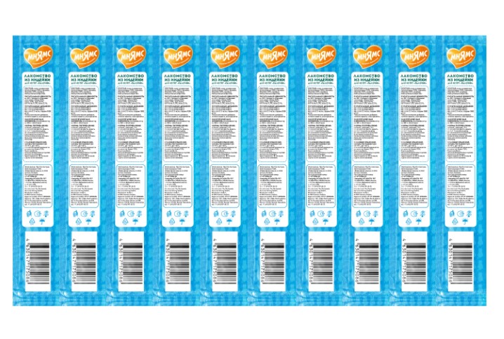 Лакомство для котят Мнямс лакомые палочки 13,5 см из индейки