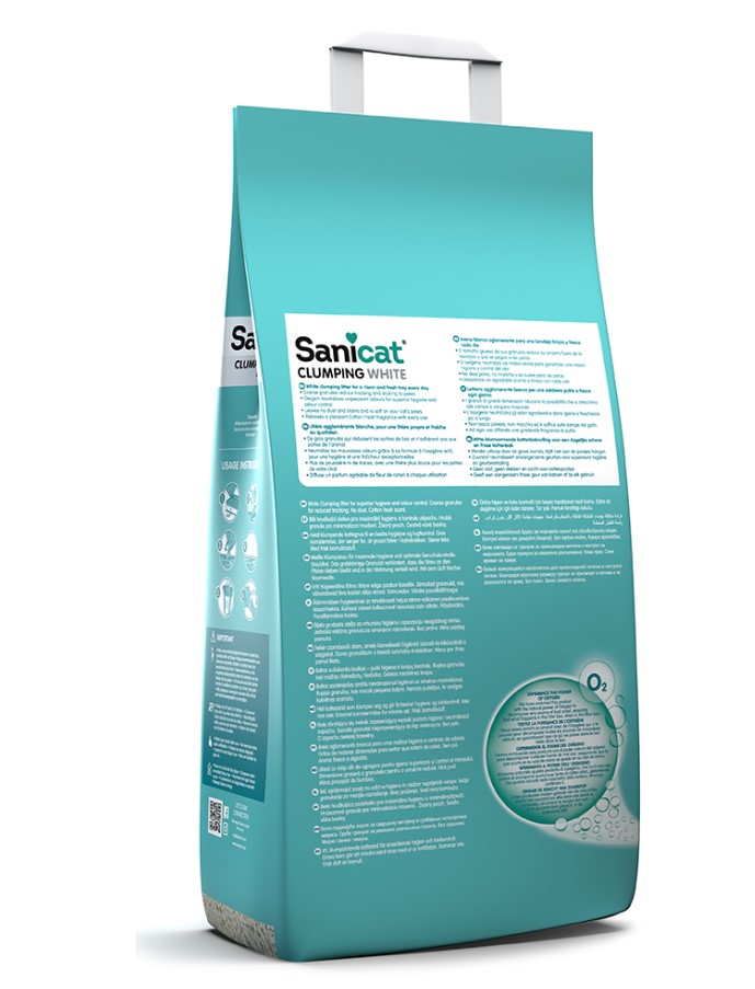 Наполнитель бентонитовый Sanicat Clumping White Rose (аромат розы)