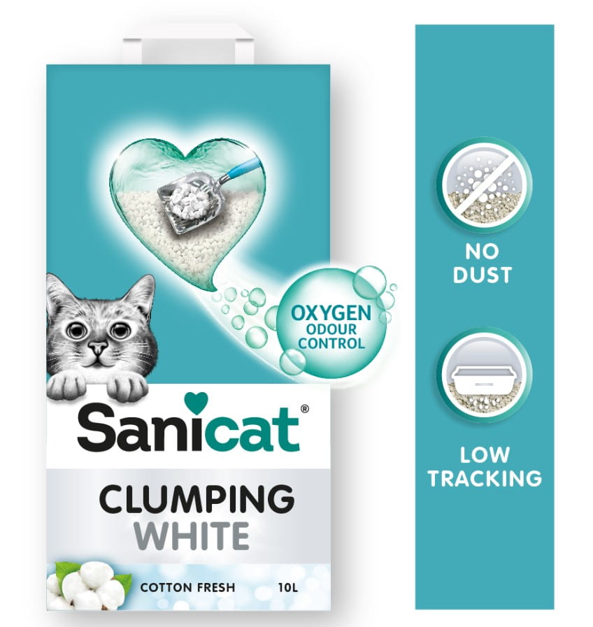 Наполнитель бентонитовый Sanicat Clumping White Cotton Fresh (аромат хлопка)