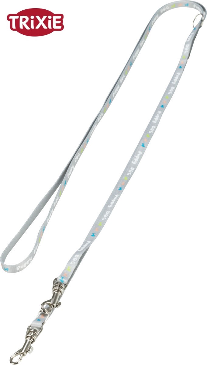Шлея с поводком для щенков TRIXIE Junior (светло-серый)