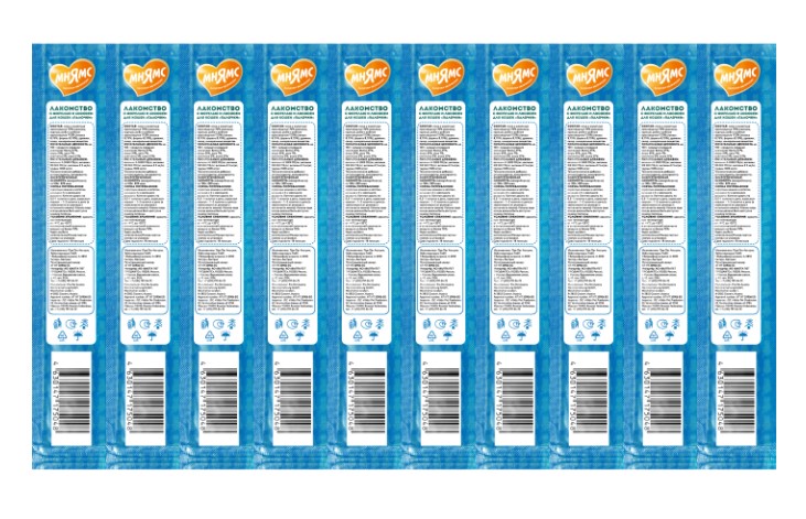 Лакомство для кошек Мнямс лакомые палочки 13,5 см с форелью и лососем