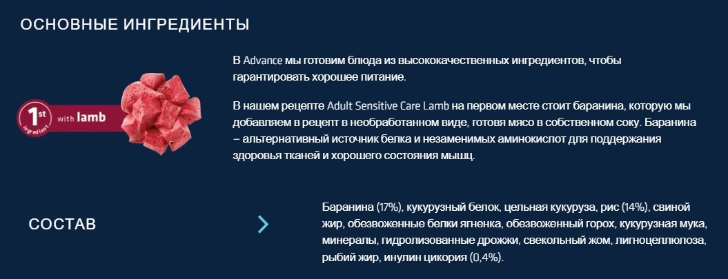 Сухой корм для собак Advance Dog Adult Sensitive (ягненок и рис)