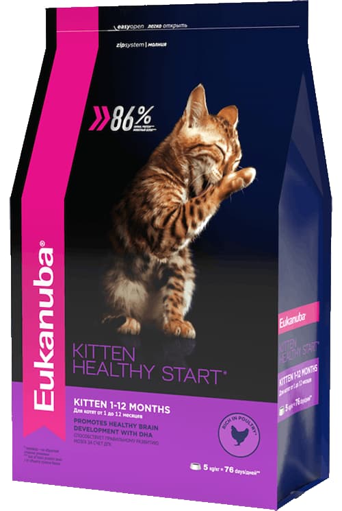 Сухой корм для кошек Eukanuba Kitten Healthy Start (курица)