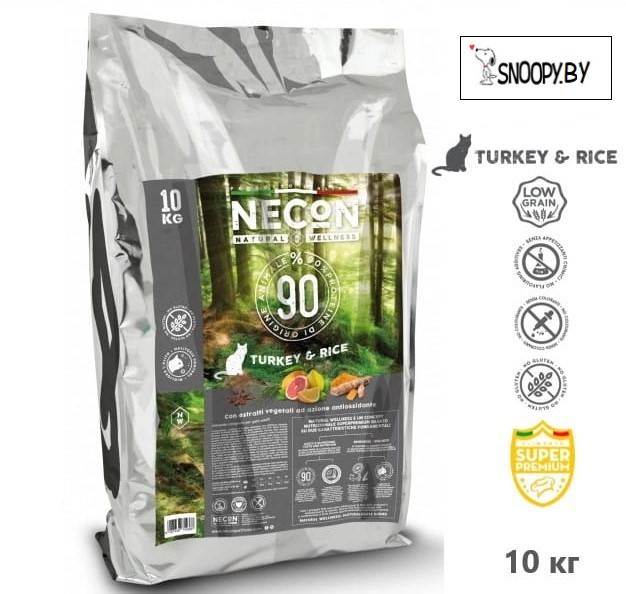 Сухой корм для кошек Necon Natural Wellness Adult Cat (индейка, рис)