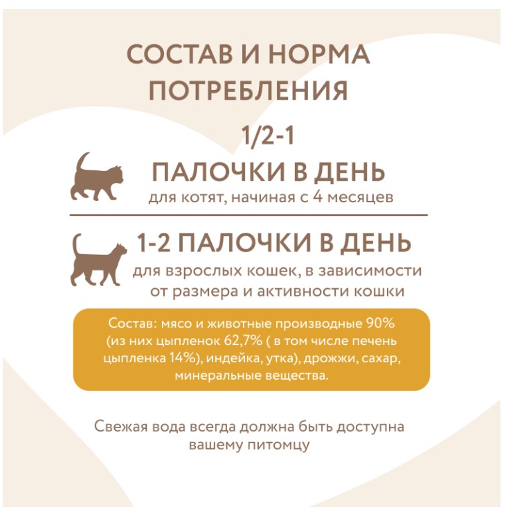 Лакомство для кошек Мнямс лакомые палочки 13,5 см с цыпленком и печенью