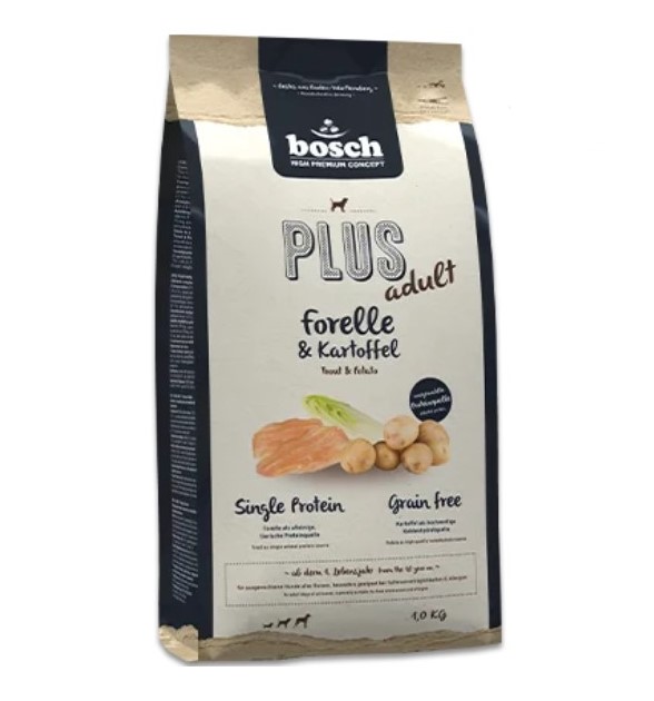 Сухой корм для собак Bosch Plus Adult (форель, картофель)