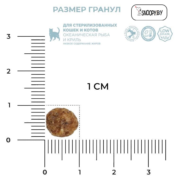 Сухой корм для кошек Necon Natural Wellness Low Fat Sterilized (рыба, криль)