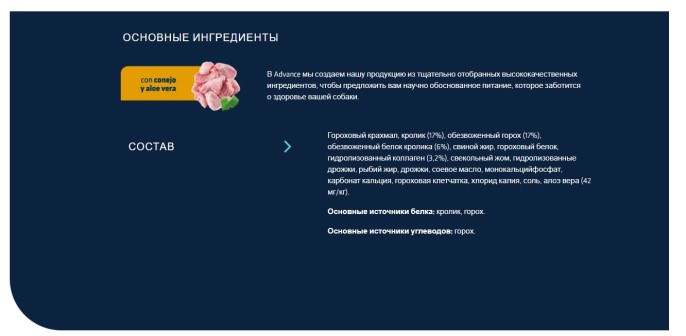 Сухой корм для собак Advance Veterinary Diets Atopic Rabbit & Peas