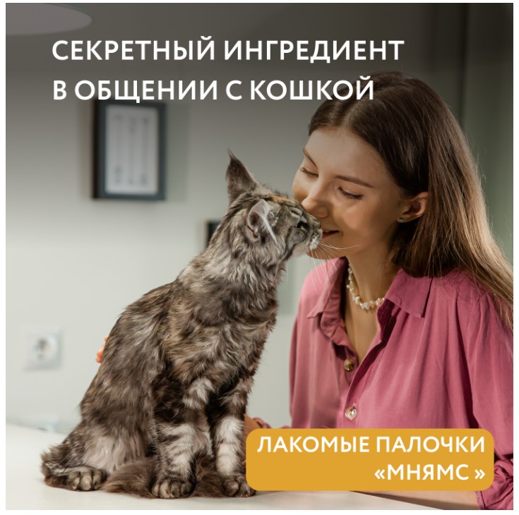 Лакомство для кошек Мнямс лакомые палочки 13,5 см с цыпленком и печенью