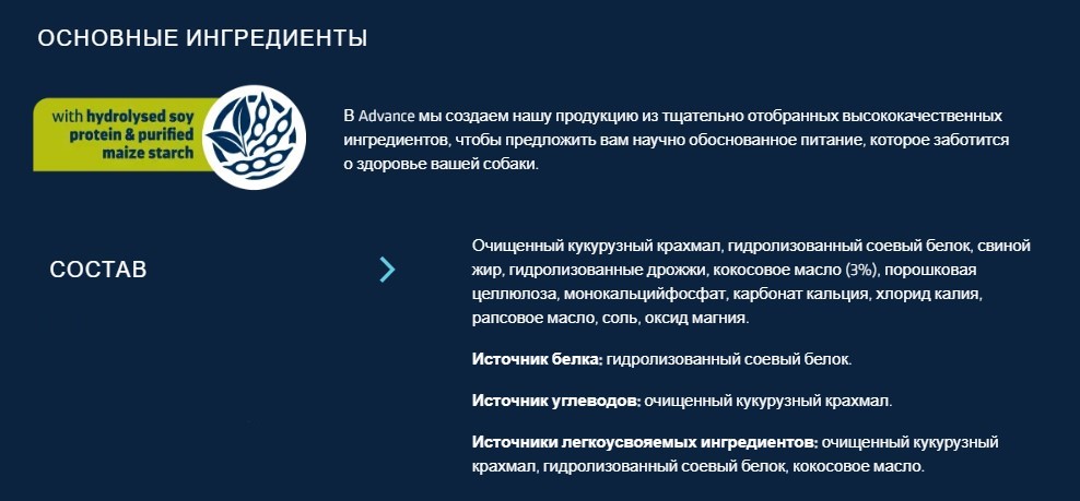 Сухой корм для собак Advance Veterinary Diets Hypoallergenic