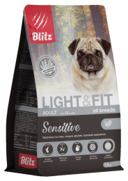 Сухой корм для собак Blitz Sensitive Light & Fit Adult Dog All Breeds (индейка)