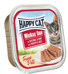 Консервы для кошек Happy Cat Minkas Duo Паштет Adult Cat (птица, говядина)