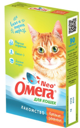 Лакомство для кошек Фармакс Омега Neo+ К-З с морскими водорослями Крепкое здоровье