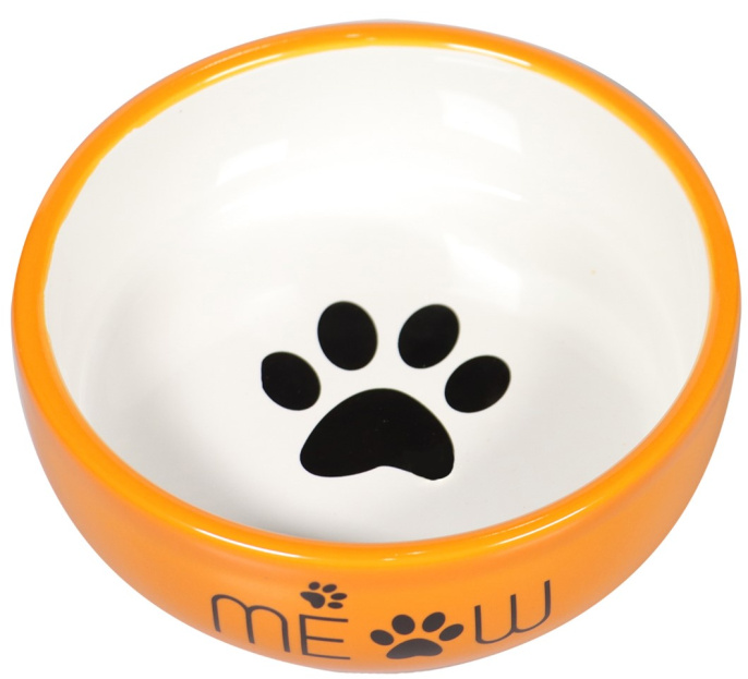Миска для кошек Mr.Kranch керамическая MEOW 380 мл (Зеленая)