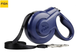 Поводок-рулетка для собак Fida Styleash, лента синяя