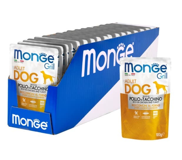 Влажный корм для собак Monge Grill Adult Dog Chicken/Turkey (курица, индейка) (100 гр.)