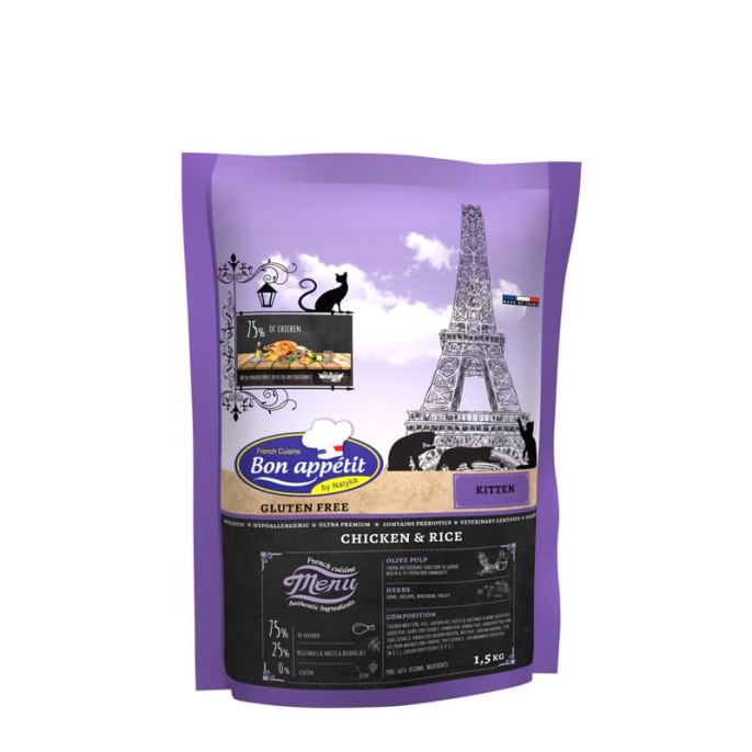 Сухой корм для котят Bon Appetit Kitten (курица) (1,5 кг)