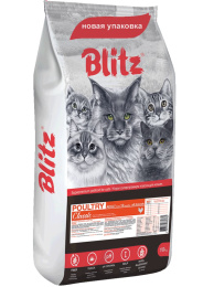 Сухой корм для кошек Blitz Classic Poultry Adult Cat All Breeds (домашняя птица)
