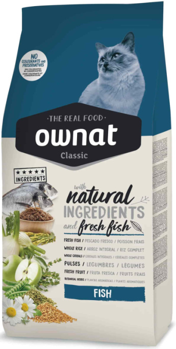 Сухой корм для кошек OWNAT Classic Fish Adult Cat (рыба) (1.5 кг)