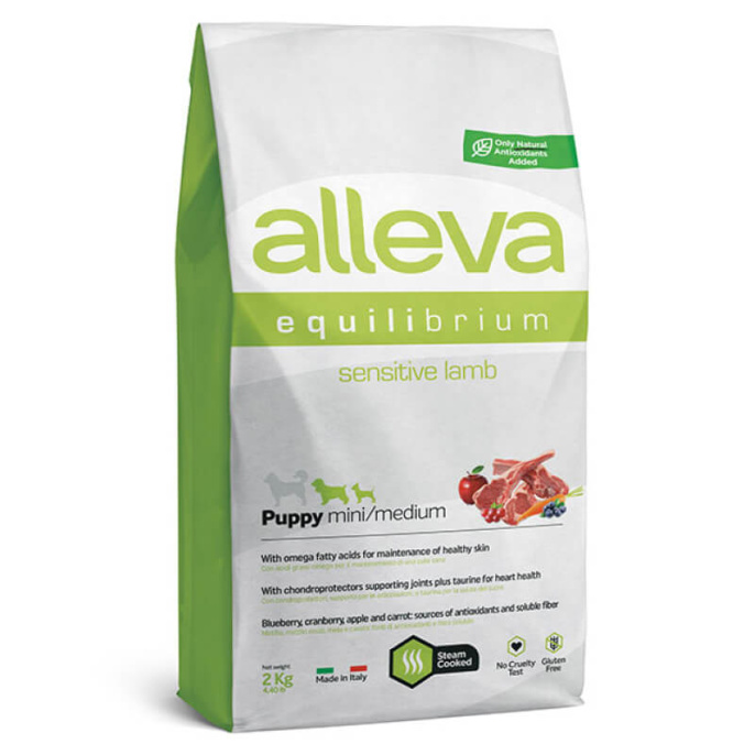 Сухой корм для щенков Alleva Equilibrium Puppy Mini/Medium Sensitive Lamb (ягненок)