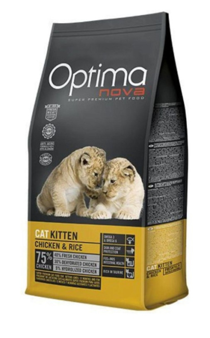 Сухой корм для котят Optima Nova Kitten (курица, рис) (2 кг)
