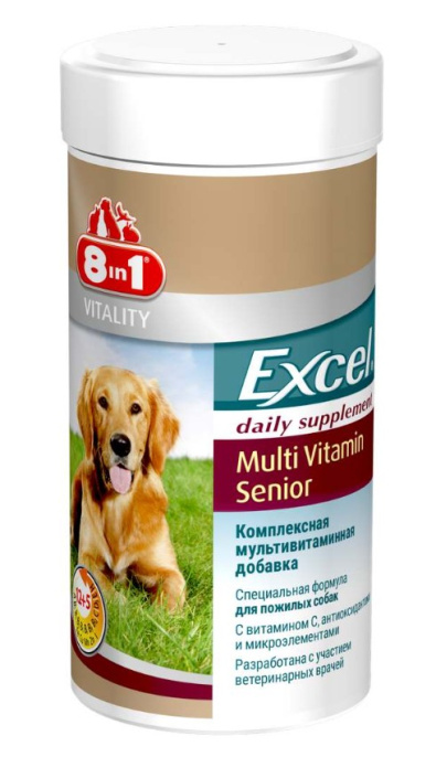 Кормовая добавка для пожилых собак 8in1 Excel Multi Vit-Senior (70 таб.)