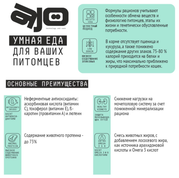 Сухой корм для кошек AJO Special Line Sterile Weight Control Adult Cat (400 гр.)