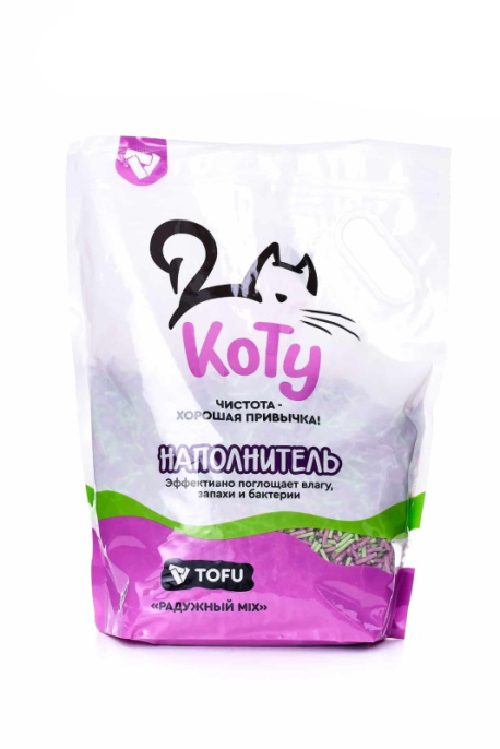 КОТУ Наполнитель TOFU Радужный MIX ( 6л (2,5кг))