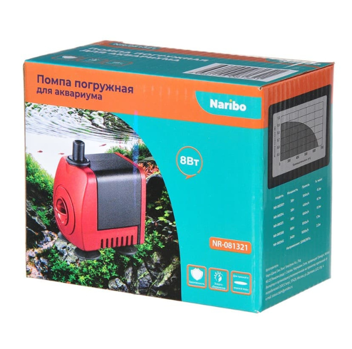 Помпа погружная Naribo (5Вт 450 л/ч)