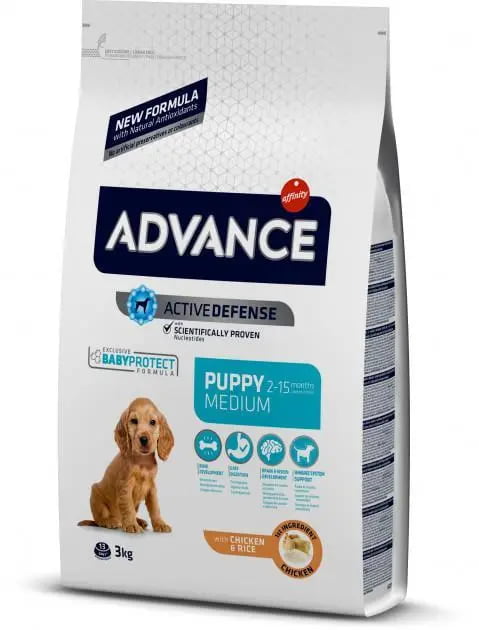 Сухой корм для щенков средних пород Advance Dog Puppy Medium (курица)