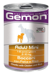 Консервы для собак Gemon Dog Mini Adult (цыпленок, рис)