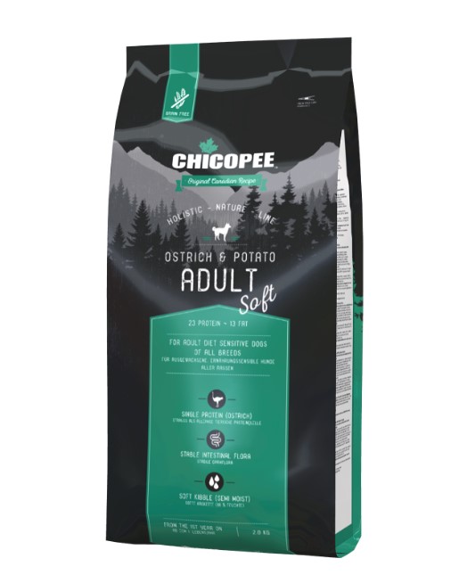 Сухой корм для собак Chicopee HNL Soft Adult Ostrich & Potato (страус, картофель) (2 кг)