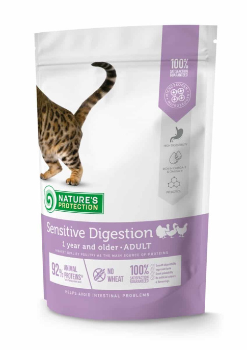 Сухой корм для кошек Nature's Protection Sensitive Digestion (птица) (0,4 кг)
