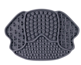 Triol Коврик лизательный для животных силиконовый "Пёс", серый, 215*150*8мм