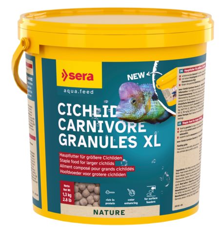 Корм гранулы для усиления окраса цихлид SERA Cichlid Red XL (3.8 л (1.3 кг))