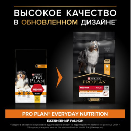 Сухой корм для собак средних пород Pro Plan EVERYDAY NUTRITION Medium Adult (курица)