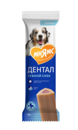 Лакомство для собак Мнямс ДЕНТАЛ "Зубной снек" с лососем
