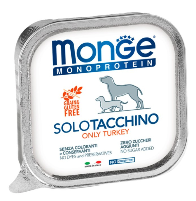 Паштет для собак Monge Dog Monoprotein Adult Turkey (индейка) (150 гр.)
