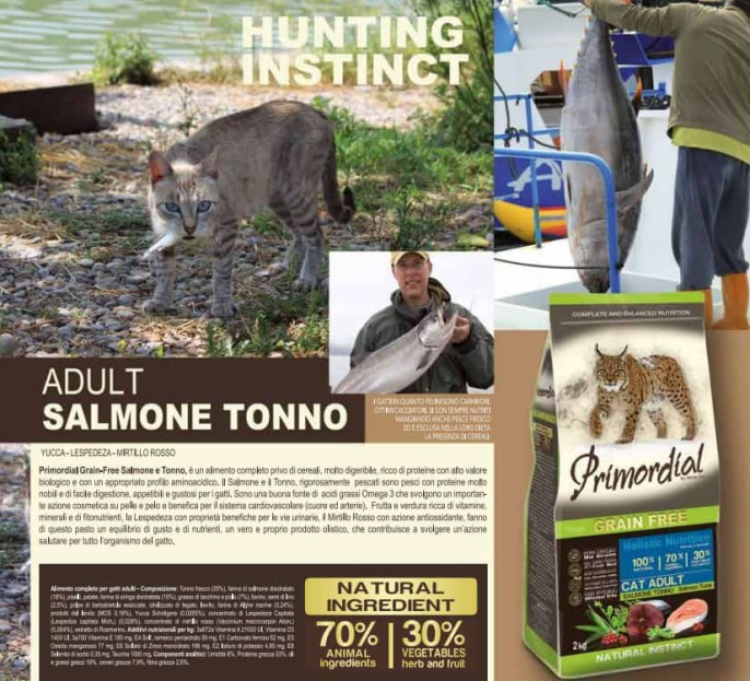 Сухой корм для кошек Primordial Cat Adult (лосось и тунец) (2 кг)