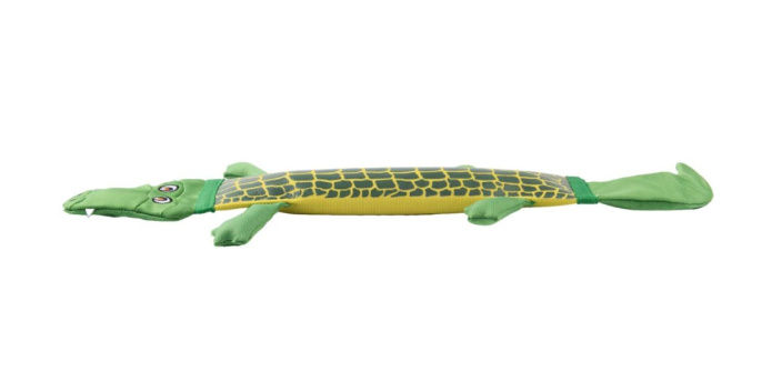 Игрушка из пожарного шланга для собак Mr.Kranch Крокодил с пищалкой 65 см (Зеленый)