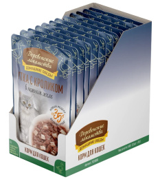 Влажный корм для кошек Деревенские лакомства Утка с кроликом в нежном желе