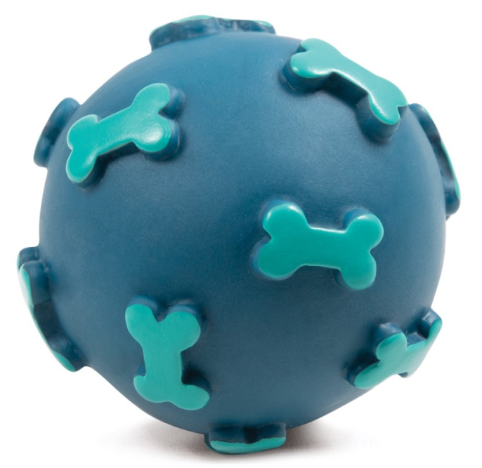 Triol Игрушка для собак из винила Мяч с косточками, d60мм