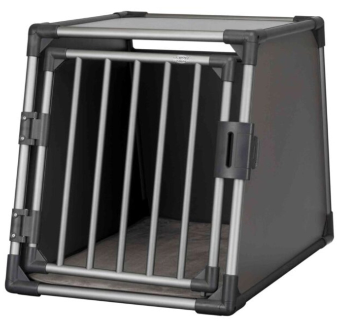TRIXIE Транспортный бокс для собак, графит (M, 55x61x74 см)