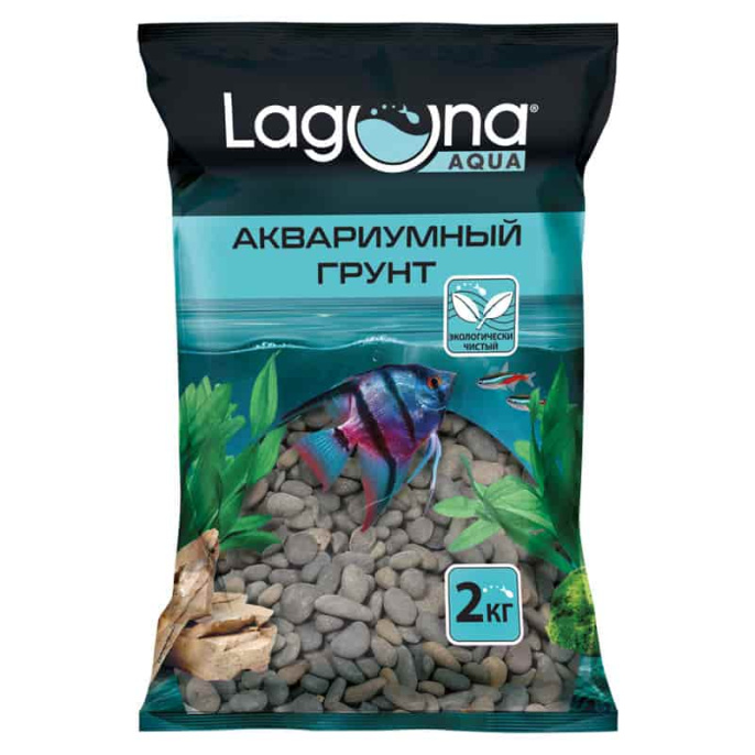 Грунт для аквариума черный Laguna 2 кг 6-9 мм (73954048)