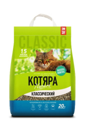 Бентонитовый наполнитель "Котяра" 20 л (8.4 кг)