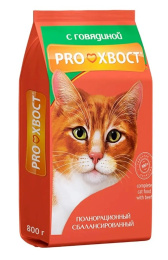 Сухой корм для кошек PROхвост Adult (говядина)