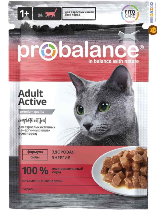 Влажный корм для кошек ProBalance Active Cat (курица) (85 гр.)